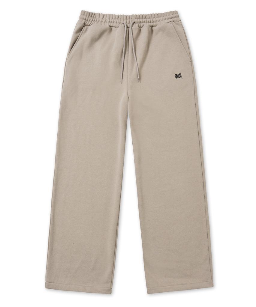 Brown Bless Tag Sweat Pants - Beige