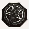 "Satanic Goat Head Umbrella, Cute Umbrella with Cute Design, Portable 3-Fold Compact Umbrella for Men & Women, Valentine's Day Mother's Day Gift S446