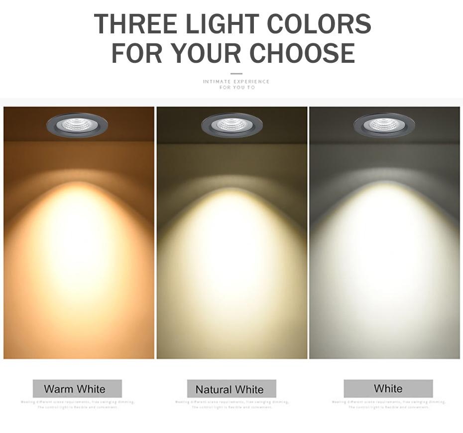 Oświetlenie sufitowe LED IP65 Wodoodporne 7W 9W 15W do łazienki 220V 110V Kuchnia Łazienka Toaleta Okap Wpuszczana lampa sufitowa Światło punktowe