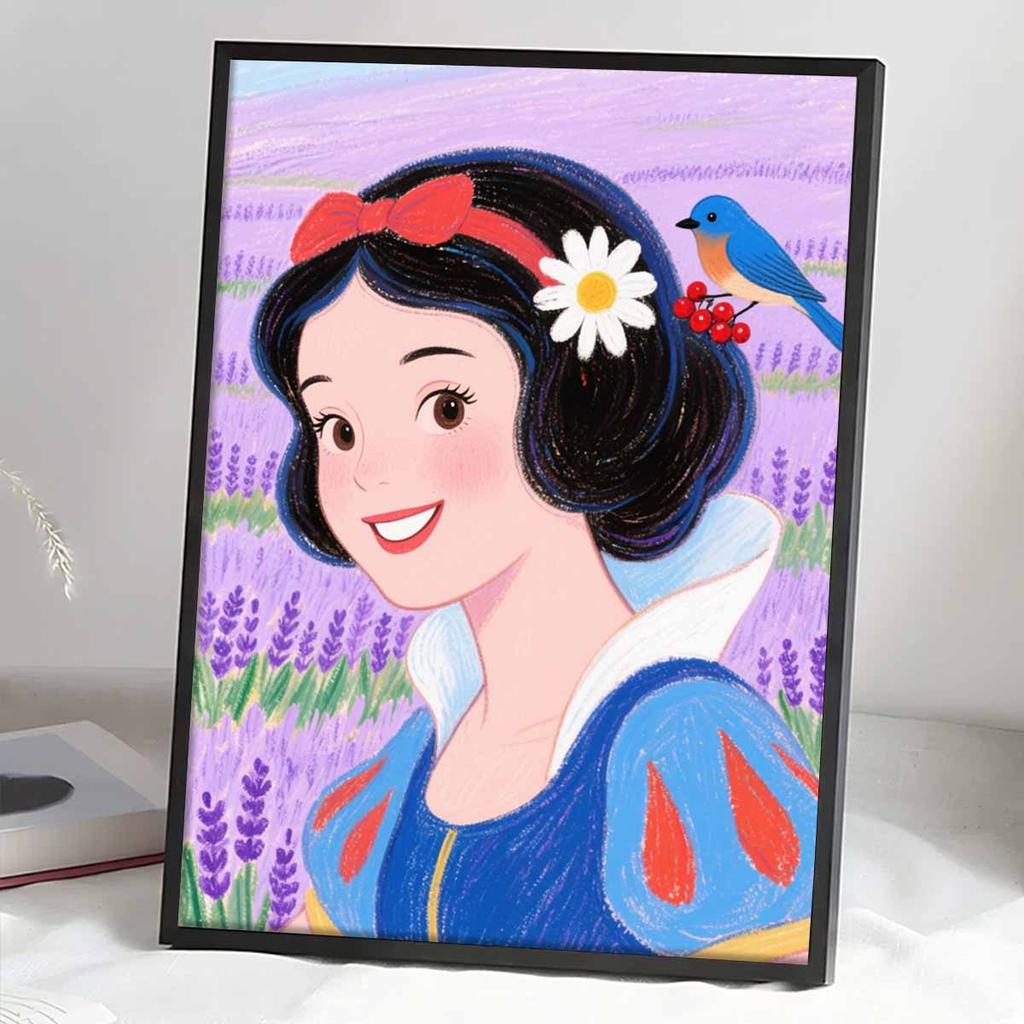 Diamond Mosaic Colorful Diamond Painting Snow White Full Round Embroidery Cartoon Creative Hobbies Wall Decor