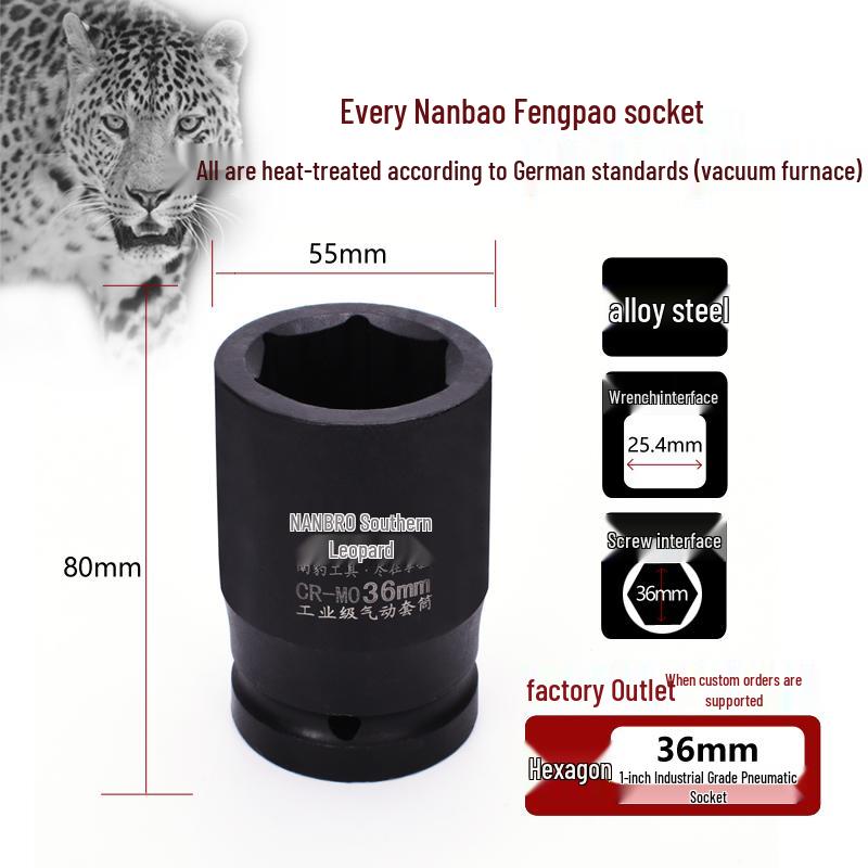 Industrial Grade Heavy Duty 1-Inch Pneumatic Hex Socket for Truck Tires