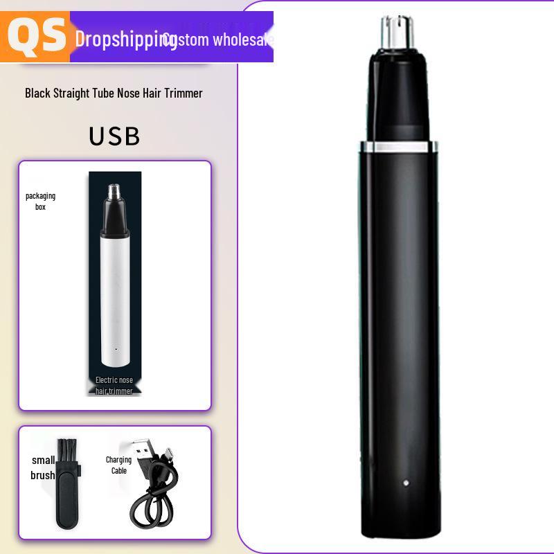 Rechargeable Waterproof Unisex Nose Hair Trimmer with Power Display