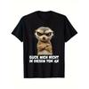 Funny German Saying T-Shirt with Angry Meerkat & Guck Mich Nicht In Diesem Ton An Print - Black Casual Round Neck Short Sleeve Tee for Men & Women,