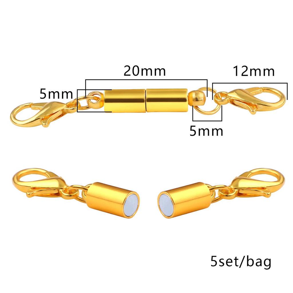2/5 Stück Verschlüsse, Zubehör, magnetischer Hummer für Halskette, Armband, Hummerkugelhaken