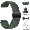 Pulseira de Nylon 20mm 22mm para Garmin Garmin Forerunner 55 165 265 965 255 Active 5/Vivomove Trend/Venu 3/2 Pulseira Trançada Magnética