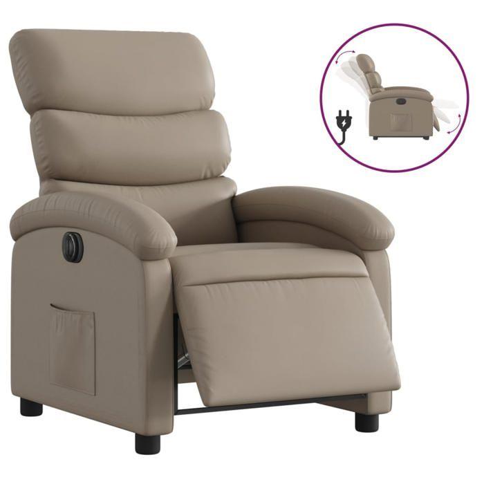 VidaXL Fauteuil Inclinable Électrique, Chaise de Relaxation avec Dossier et Repose-pied Réglables, Siège de Salon, Moderne, 3204032