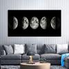 Moon Black And White Photography Bedside Decorative Painting, Canvas Poster, Modern Art, Ideal Gift For Bedroom Living Room Corridor, Wall Art,