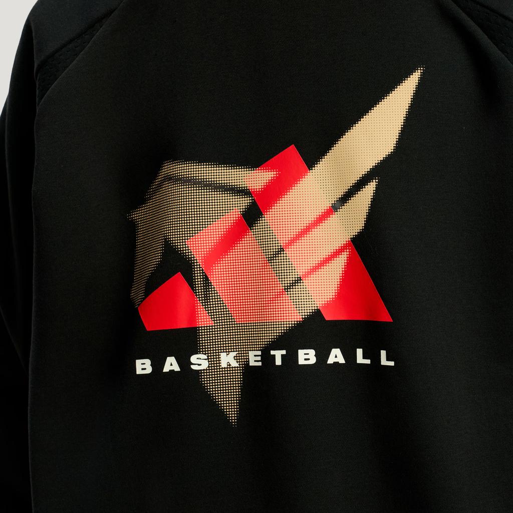 Adidas Basketball FW25 Crew Sweatshirt CNY New Year Edition Knitted Fleece Loose Fit Round Neck Sweatshirt Men Sweatshirt KT0626