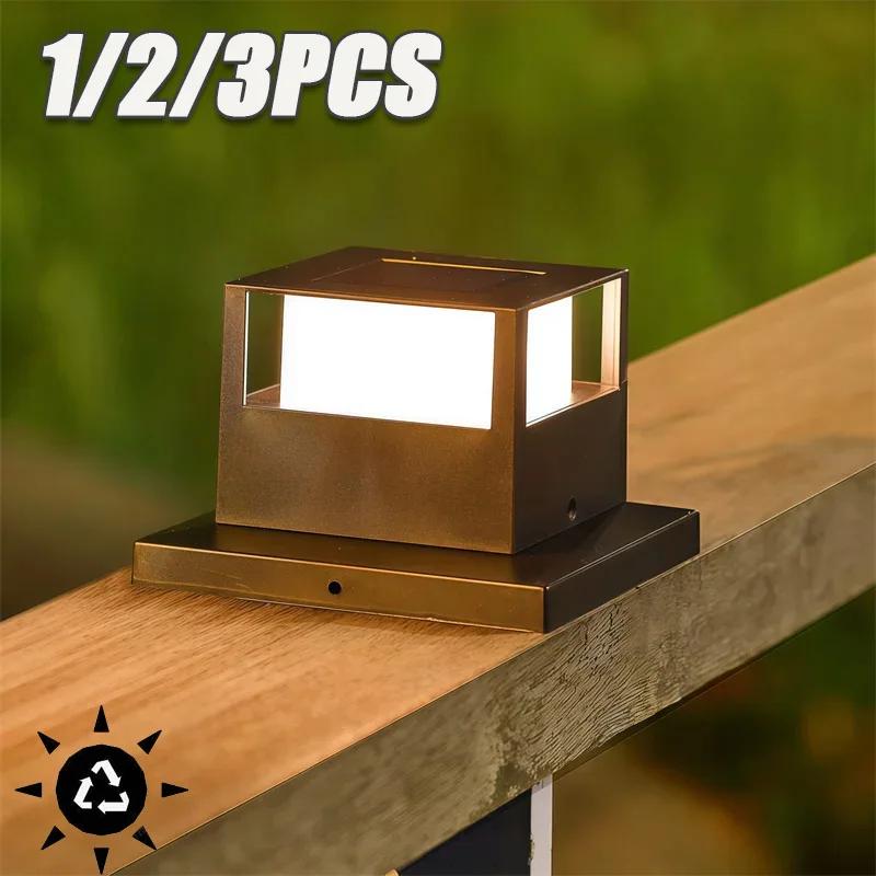 Wasserdichte Led-Licht Zaun Lampe Solar Panel Rohr Garten Straße Solar Landschaft Lampe Licht Heißer Solar Säule Post Kappe neue
