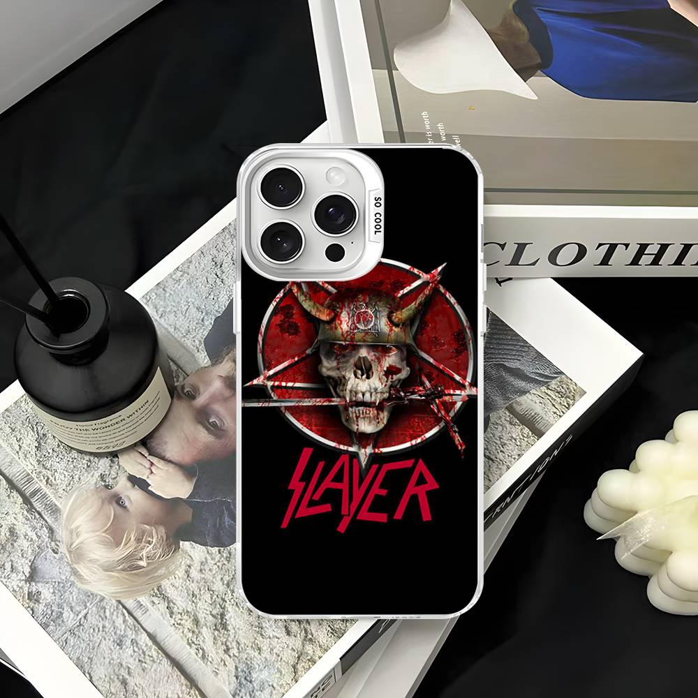 

Slayer Heavy Metal Band Music Phone Case For IPhone 16 15 14 13 12 11 Pro Max 17 Plus Colorful Cover iPhone 15pro max