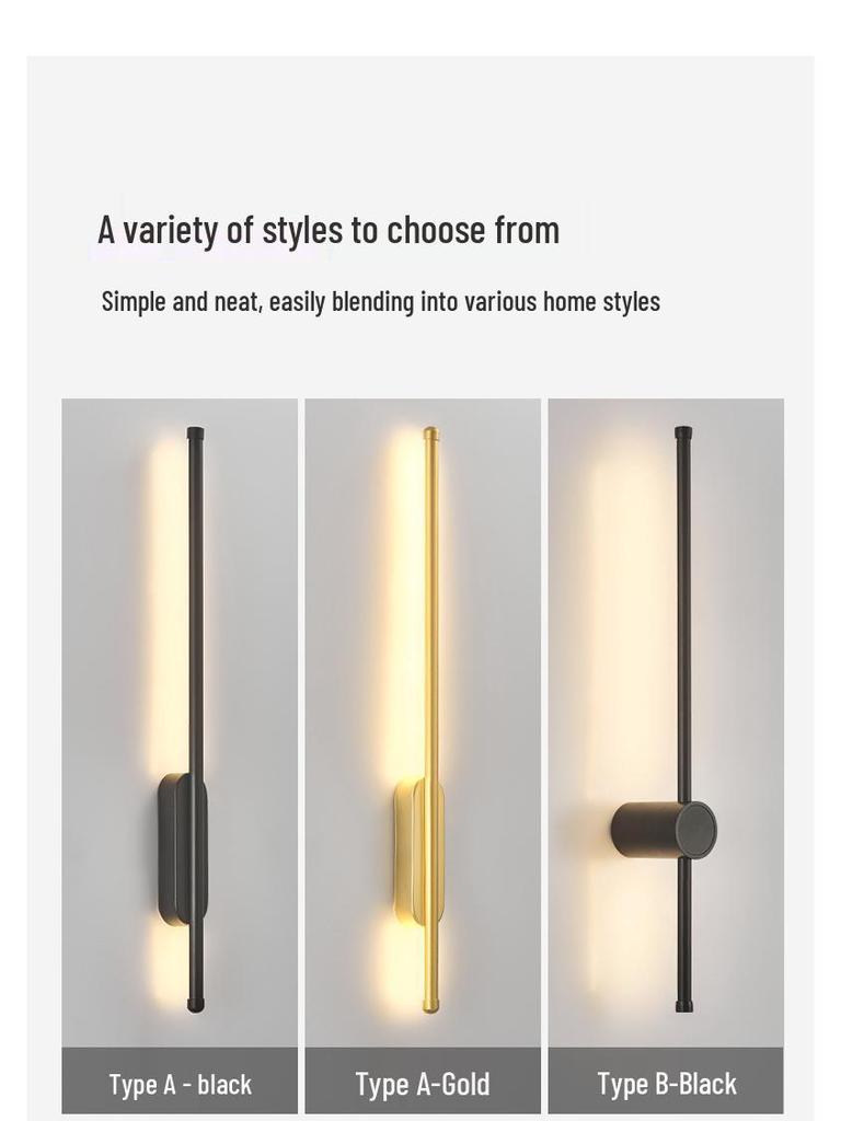Creative Minimalist LED Wall Light for Hallway, Bedroom, Living Room, Study, and Staircase