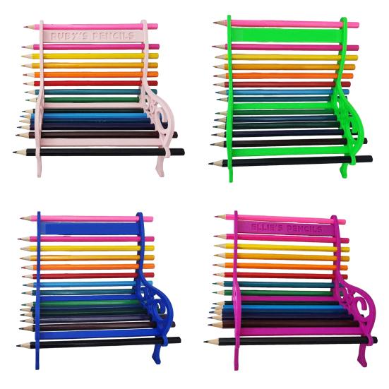 Pencil Storage Rack Multi-Layer Desk Organizer Durable Plastic Stationery Holder for Colored Pencils Crayons Markers Paintbrushes Large Capacity