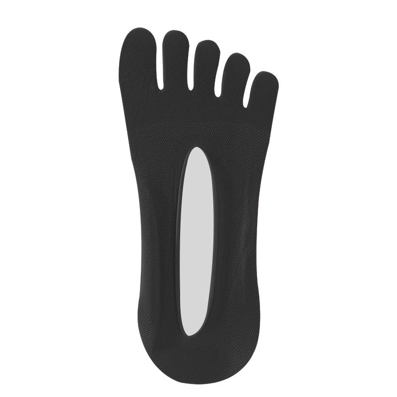 

Летние носки-лодочки с пятью пальцами, женские дышащие тонкие невидимые короткие носки, сетчатые женские носки, носки с разделенным носком One size чёрный