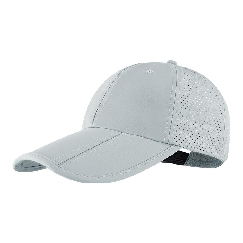 Summer Men's Tri-fold Baseball Cap Laser Engraved Hole Breathable Sun Cap Women's Sports and Leisure Cap