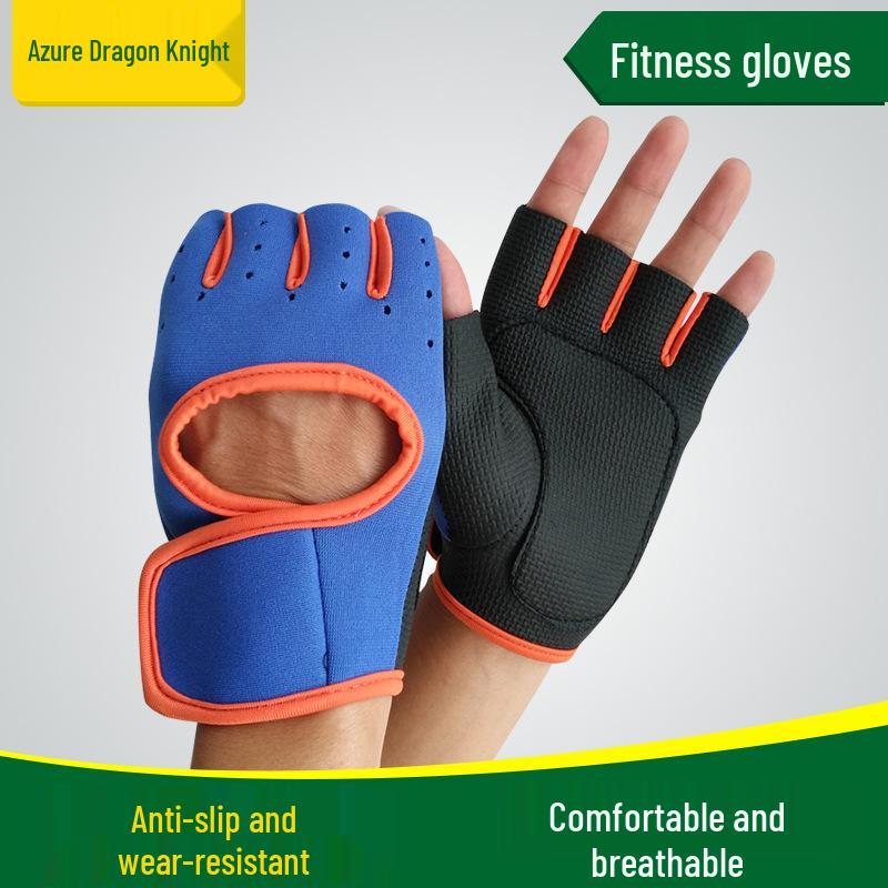 Unisex Non-Slip Half-Finger Fitness Gloves for Cycling, Mountaineering, and Sports Black Half-Finger Gloves