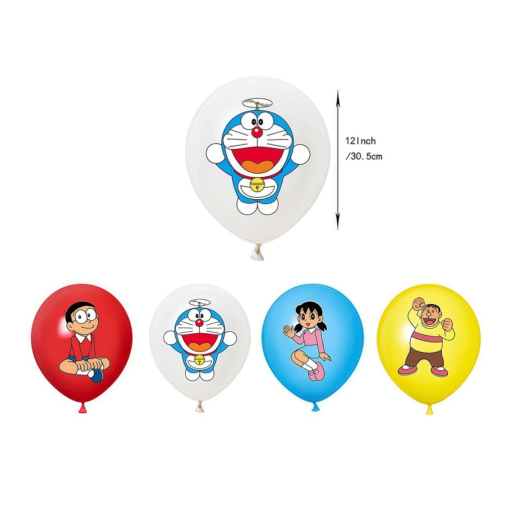 Doraemons Birthday Party Decoration Tableware Plate Cup Balloon Cake Topper Banner Stickers Kids Favor Gift Baby Shower Supplies