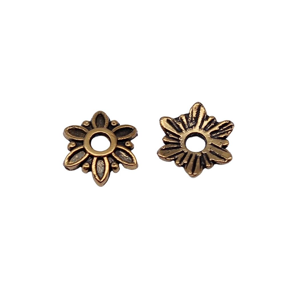 Multi Color Swirl Flower Bead Caps Spacer Beads For Jewelry Making Components