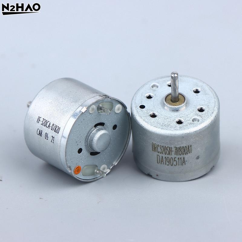 1Pcs Micro Mute Round Spindle Motor DC 6V 12V 15V 18V 24V 9300RPM RC320SH RF-320CH 24mm Electric Motor DIY Hobby Toy Sweeper