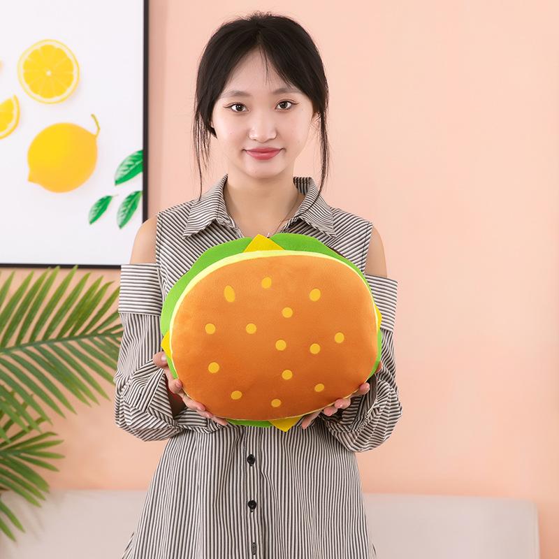 Burger Throw Pillow Pizza Doll Fries Plush Toy Bed Doll Sleeping Doll Children's Birthday Gift