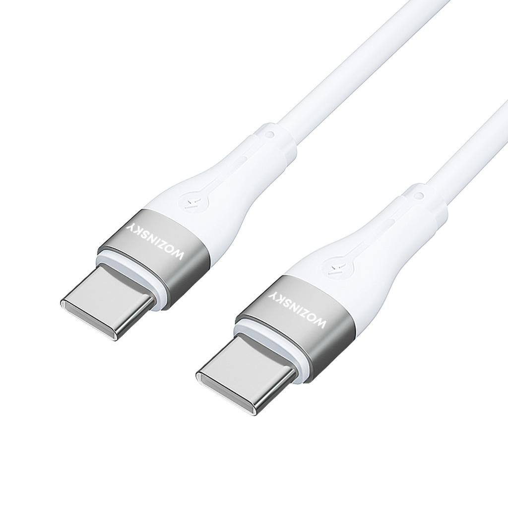 Wozinsky WSTCC2 USB-C To USB-C PD 65W Charging Cable, 2M - White