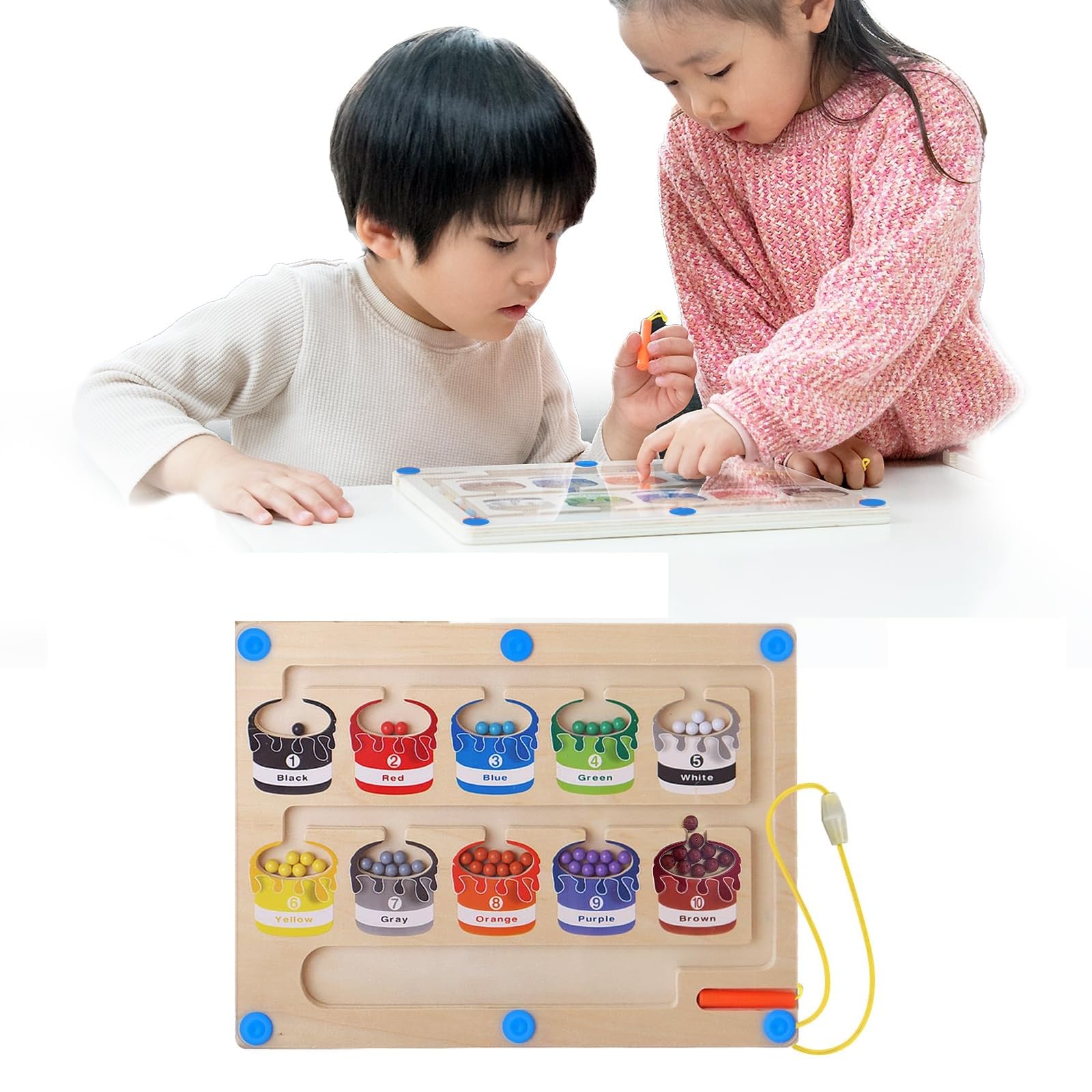 

Montessori Toy [Recommended by Educational Professionals] Educational Toy for Boys and Girls Ages 1, 2, 3, 4, 5, 6 [Food Sanitation Law Certified]