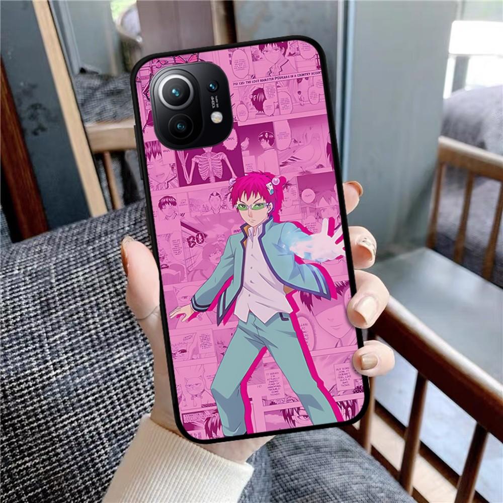 Saiki Kusuo No Psi Nan Phone Case For Xiaomi Mi 5X 8 9 10 11 12 Lite Pro 10T PocoX3pro PocoM3 Note 10 Pro Lite