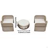 Dollhouse Table and Chairs Set Decoration Accessories Cute Rustic Ornaments Dollhosue