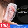 New 100PCS Disposable Hair Earmuff Dye Elastic Transparent Shield Waterproof Shower Hair Dye Protection Tool ZXPJ04