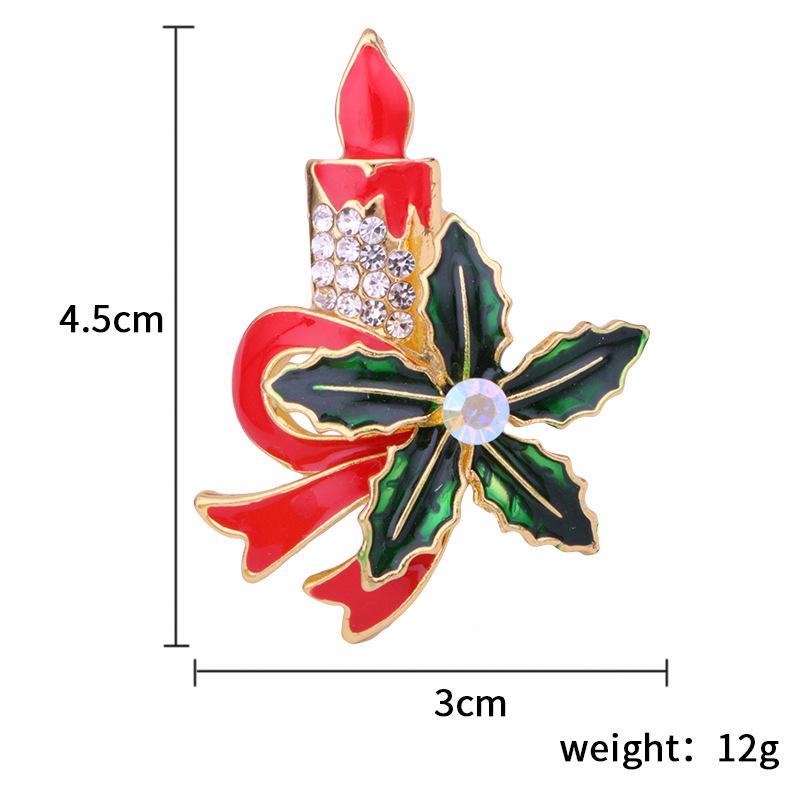 Weihnachtsbroschen Set Baum Weihnachtsmann Schneemann Schlittenglocke Stiefel Anstecknadel für Weihnachts-Pullover Dekoration Körperaccessoires