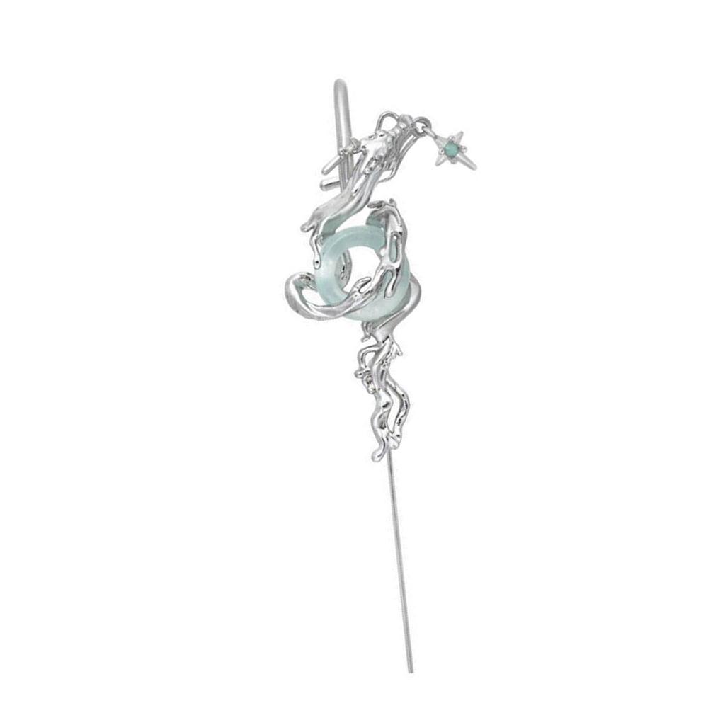 Жіночі сережки для пірсингу зі сплавом дракона, які демонструють унікальне поєднання сучасного китайського дизайну та солодких стилів