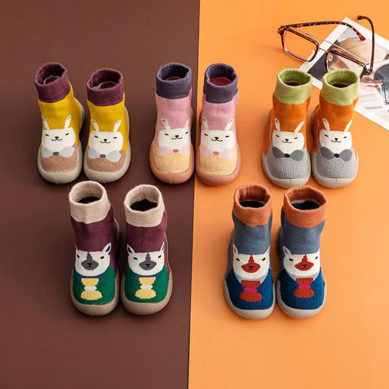Girls And Boys' Home Floor Socks And Shoes, Spring-autumn Children's Soft-bottom Anti-slip Floor Socks And Shoes