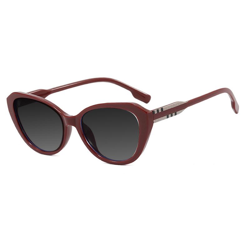 

Fashion Women Cat Eye Frame Anti Blue Light Photochromic Sunglasses Prescription Myopia Glasses Far-sight Astigmatism Eyewear Non-Prescription&1.56&Anti Blue Ray + Photo Grey красный