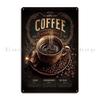 Starožitný Coffee Wall Art Print Dokonalý doplněk do sbírky každého milovníka kávy Kovový Club Cave Designový Plechový Značka Plakát