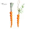 Easter Wooden Carrot Beads String Wood Pendant Spring Home Party Decoration for Birthday Housewarming