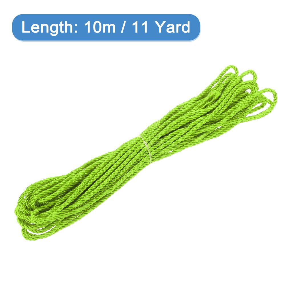 Uxcell 11 Yard 3mm Twisted Cord Trim 3-Ply Twine Braided Rope Shiny Thread String for Craft Gift Bag Curtain Christmas Decor