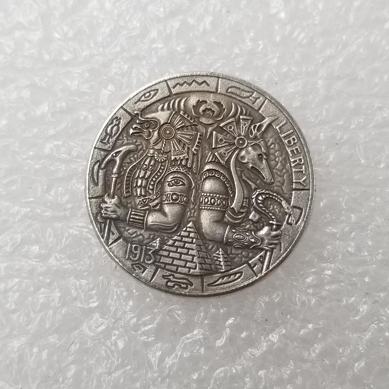 Silver-Plated 1913 Buffalo Coin Replica - Commemorative Collection #345-1 Copper