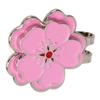 Magnetic Golf Ball Marker Pink Peach Blossom Golf Hat Clip Metal Golf Accessory for Golf Lovers