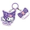 J's Planning Sanrio Kuromi Leopard Print Umbrella Charm 2-Piece Acrylic Marker Keyring