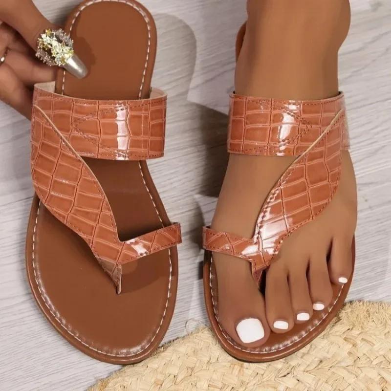 Fashion Fashion Women's Slippers Open Toed Casual Flat Slippers Female Outdoor Lightweight Beach Shoes for Women Zapatos  Summer New