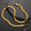 EUEAVAN Exquisite Chain Necklace Stainless Steel Gold Plated Mesh Chains for Women Jewelry Accessories Wholesale 6mm8mm Wide