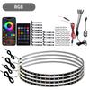4PCS RGB Car Hub Lamp Flexible APP Remote RGB Control Neon Wheel Ring Strip Adjustable Ambient Rim Lights for Truck Offroad Jeep