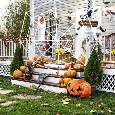 Halloween-Dekoration, fixierbare Simulation, Spinnennetz, dekorative Requisiten für Zuhause