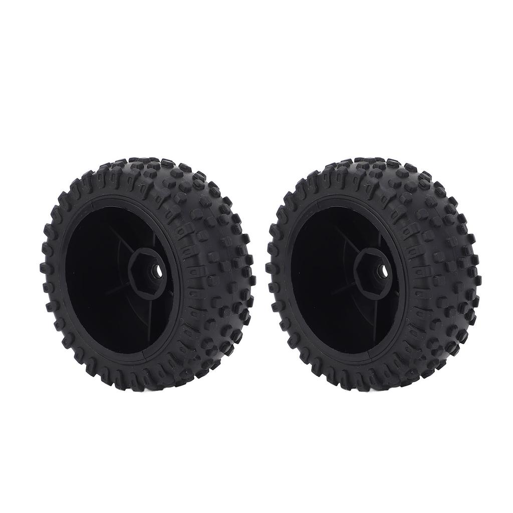 RC Car Front Wheel Tire Set Excellent Grip Rubber RC Front Tyre with Plastic Hub for WLtoys 144016 2988