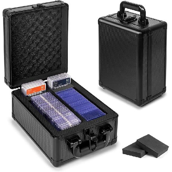 Graded Card Storage Box, Top Loaders Storage Case, Sports Trading Card Box, Cards Slab Case PSA MTG CSG BGS SGC One Touch Magnetic Card Holder, Medium