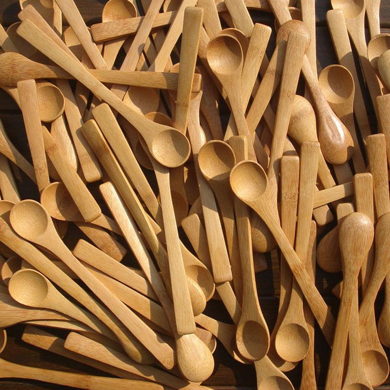 10/50/100pcs Natural Bamboo Honey Spoons Coffee Spoons Teaspoons Kitchen Seasoning Spoons Food-Grade Table Spoons4