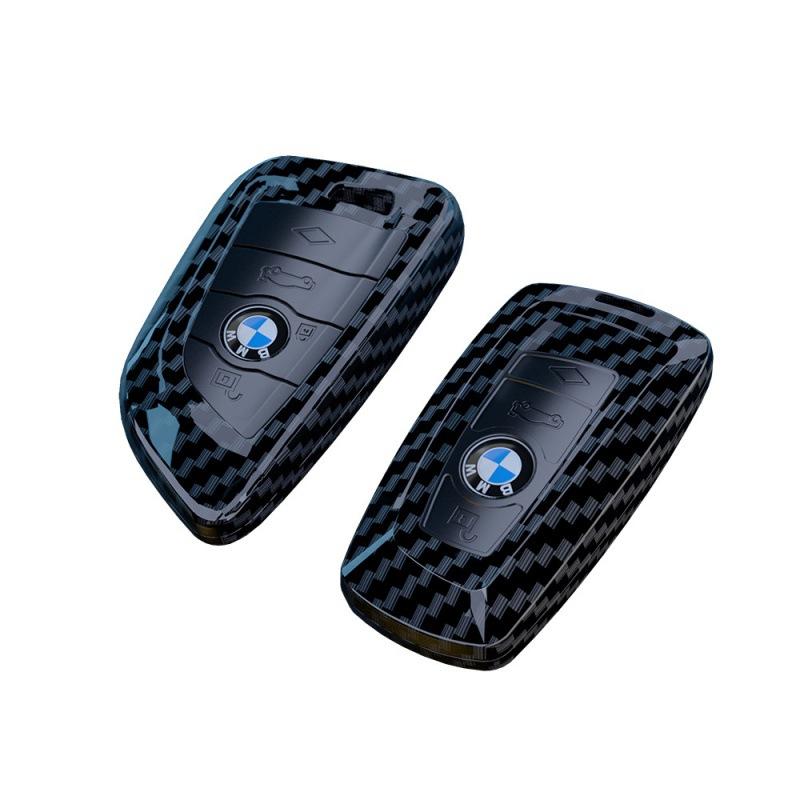 Applicable To BMW X1x3 Carbon Fiber Pattern Key Cover 1 Series 3 Series 5 Series 8 Series 320li Protective Case X5X6 Bag 530 Case Buckle