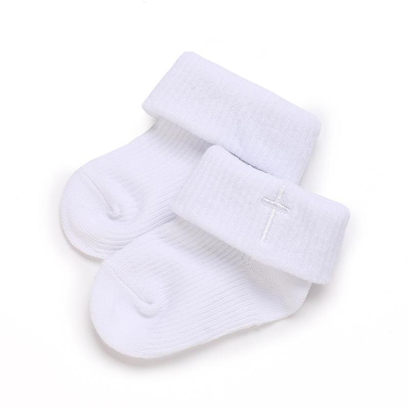 0-2 Years Old Boys and Girls Short Socks Soft Cotton Baby Socks Newborn White Baptism Infant Daily Kindergarten Wear