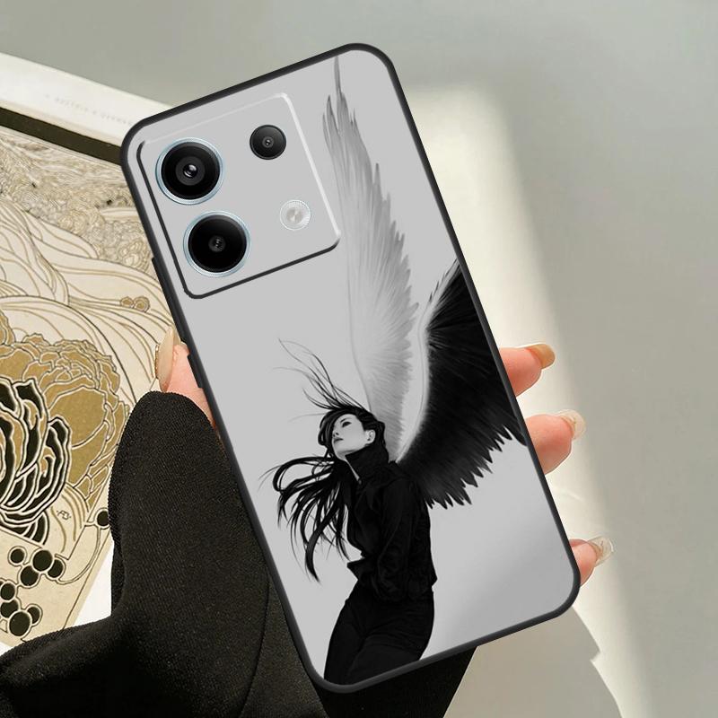 

Angel Wings Heart Case For Xiaomi Redmi Note 14 12 11 9 10 13 Pro 9S 10S 11S 12S Redmi 14C 10C 12C 13C Cover Redmi Note 14 Pro 5G