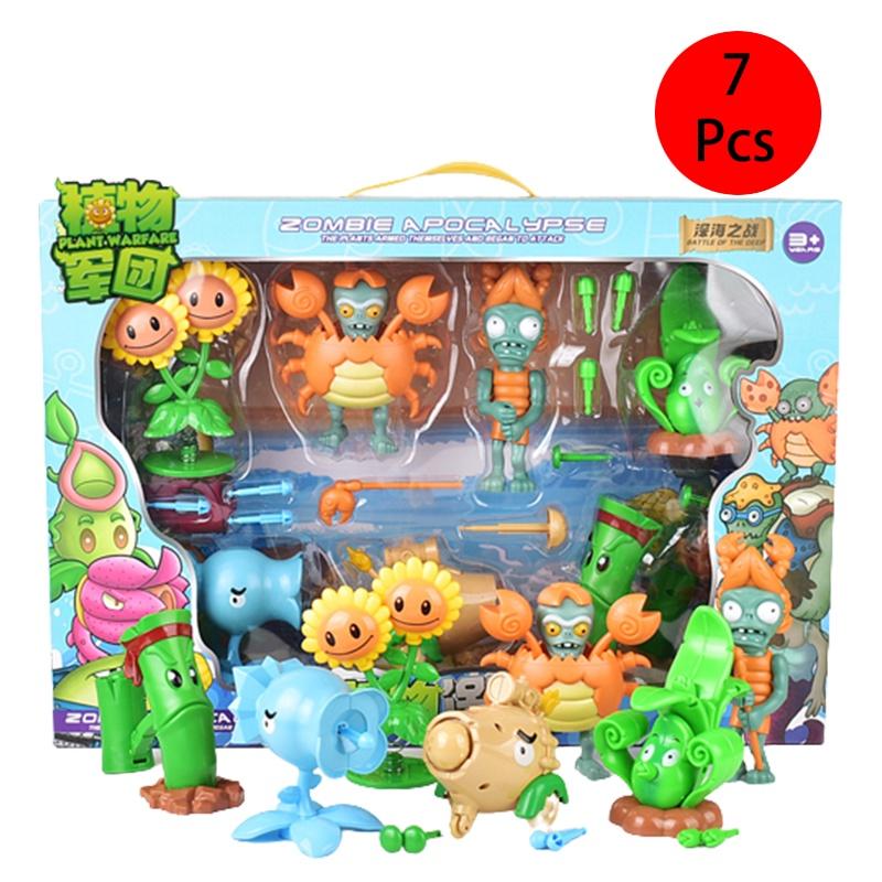 Plants Vs Zombie Peashooter Action Figure Dolls Set High Quality Kids Present