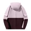 Women Solid Stripe Rain Jacket Outdoor Plus Waterproof Hooded Raincoat Windproof